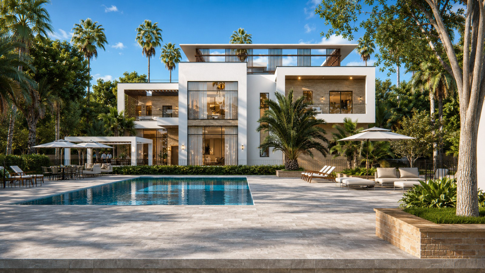 Nadd Al Shibba Third Villa exterior and swimming pool in Dubai